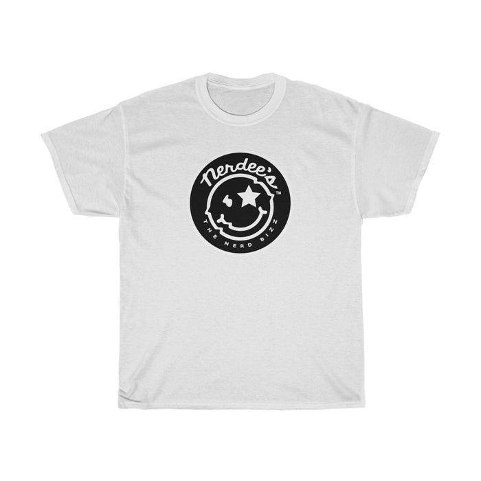 Nerdee's Round Emblem Logo (Design 01) - Unisex Heavy Cotton Tee