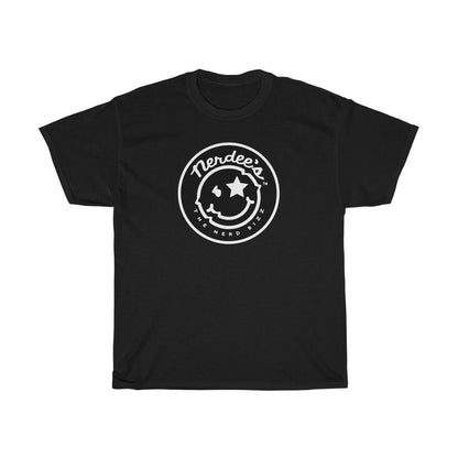 Nerdee's Round Emblem Logo (Design 01) - Unisex Heavy Cotton Tee