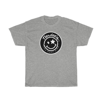 Nerdee's Round Emblem Logo (Design 01) - Unisex Heavy Cotton Tee