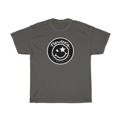 Nerdee's Round Emblem Logo (Design 01) - Unisex Heavy Cotton Tee