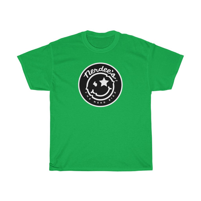 Nerdee's Round Emblem Logo (Design 01) - Unisex Heavy Cotton Tee