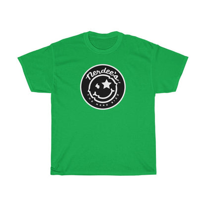 Nerdee's Round Emblem Logo (Design 01) - Unisex Heavy Cotton Tee