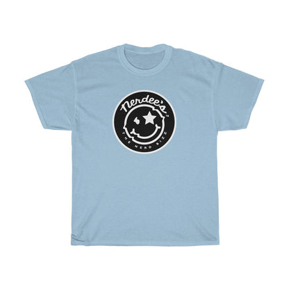Nerdee's Round Emblem Logo (Design 01) - Unisex Heavy Cotton Tee