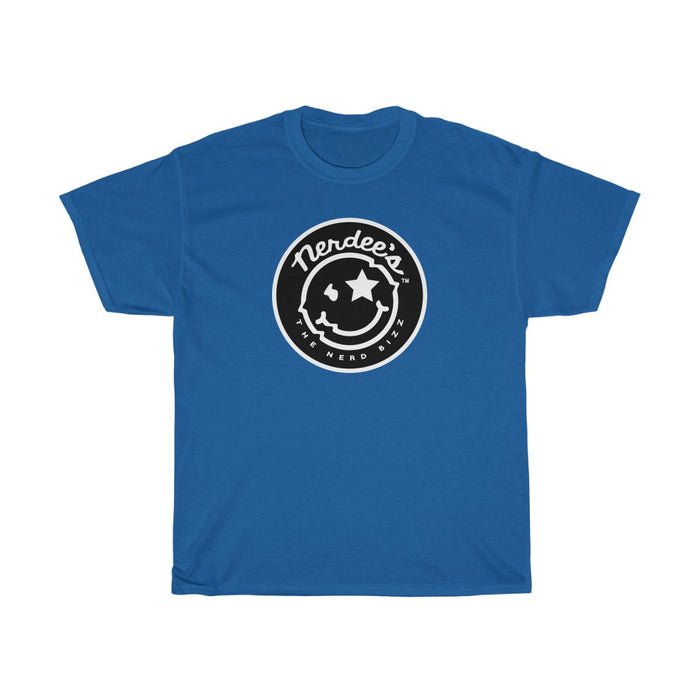 Nerdee's Round Emblem Logo (Design 01) - Unisex Heavy Cotton Tee