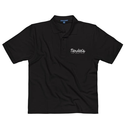Nerdee's Script Logo - Men's Premium Polo