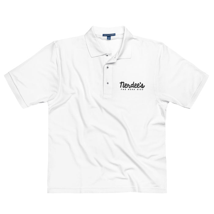 Nerdee's Script Logo - Men's Premium Polo