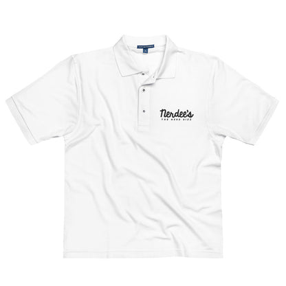 Nerdee's Script Logo - Men's Premium Polo