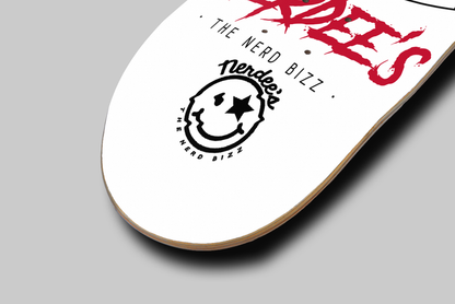 Nerdee's Skate Shop - "Invasion" (WHT Design 01) - Skateboard Deck