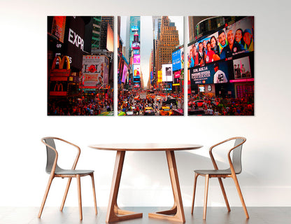 New York Lights City Canvas Print #9031