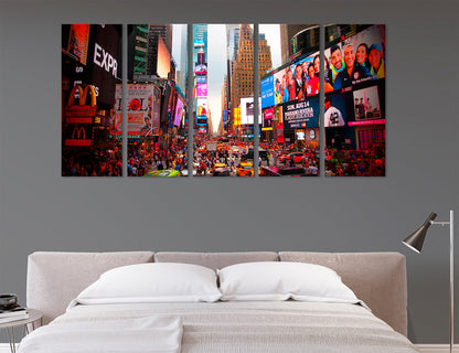 New York Lights City Canvas Print #9031