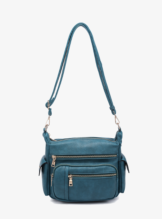 Nicole Multi-Zip Crossbody (new colors)