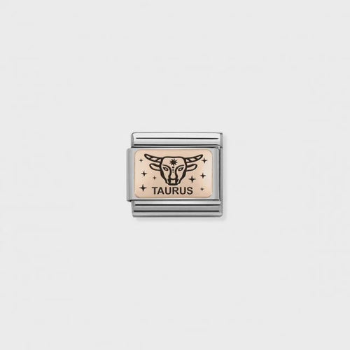 Nomiantion Composable Classic Link - Rose Gold Taurus