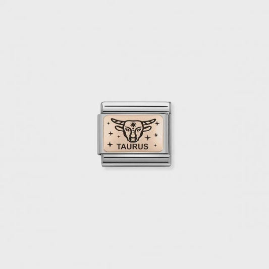 Nomiantion Composable Classic Link - Rose Gold Taurus