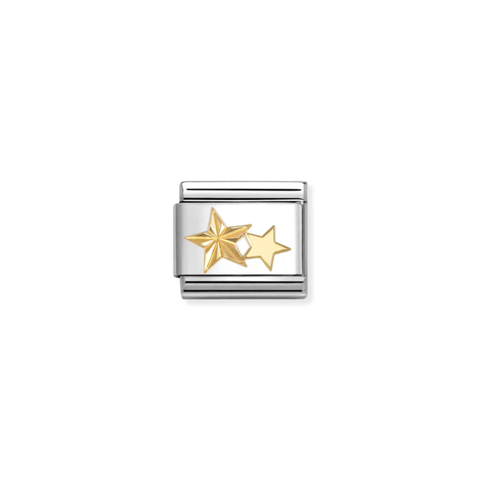 Nomination Classic 18K Gold Stars With Etched Detail Charm