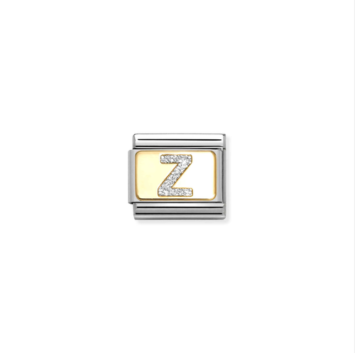 Nomination Classic Gold Charm - Glitter Letter Z