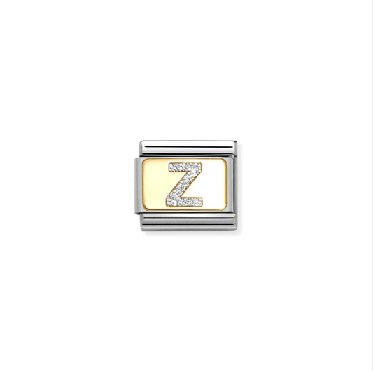 Nomination Classic Gold Charm - Glitter Letter Z