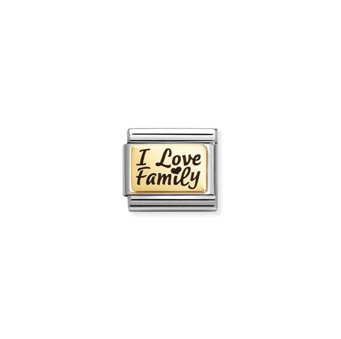 Nomination Classic I Love Family Gold Charm