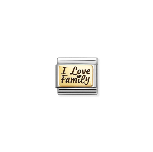 Nomination Classic I Love Family Gold Charm