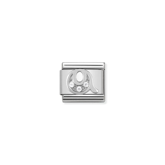 Nomination Classic Link Alphabet Cubic Zirconia and 925 silver - Q