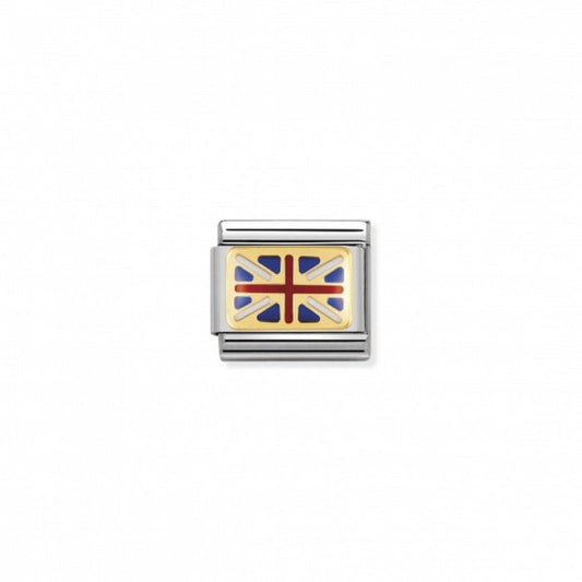 Nomination Gold and Enamel Great Britain Union Flag Charm