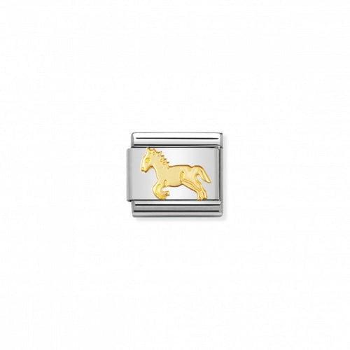 Nomination Gold Horse Charm