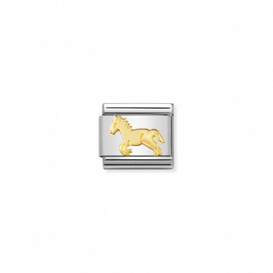 Nomination Gold Horse Charm