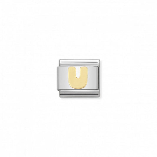 Nomination Gold Letter U Charm