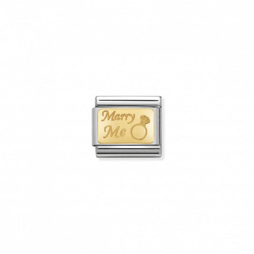 Nomination Gold Marry Me with Ring Charm
