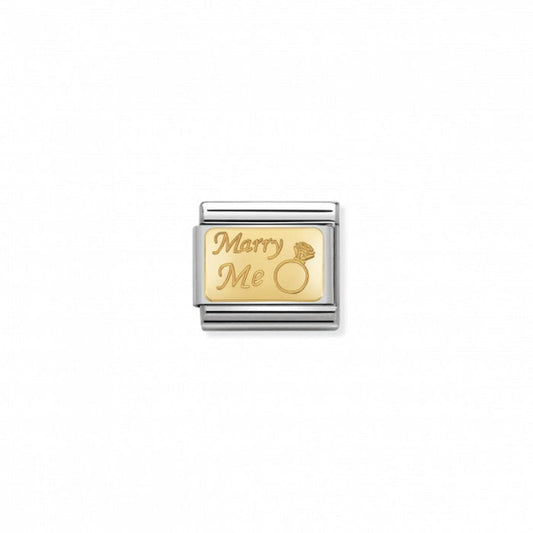 Nomination Gold Marry Me with Ring Charm