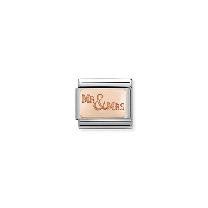 Nomination Classic Link s 9K Rose Gold Custom Mr and Mrs