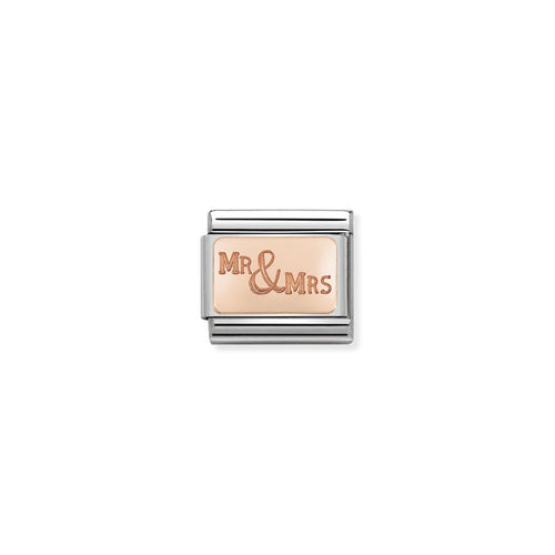 Nomination Classic Link s 9K Rose Gold Custom Mr and Mrs