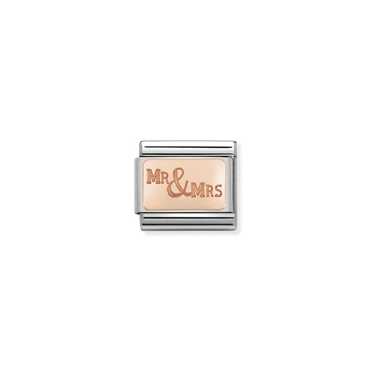 Nomination Classic Link s 9K Rose Gold Custom Mr and Mrs