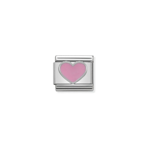 Nomination Classic Link Symbols Silver and Enamel Pink Heart