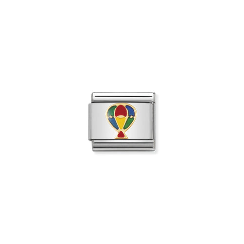 Nomination Classic Link Tech 18K Gold and Enamel Hot Air Balloon Charm