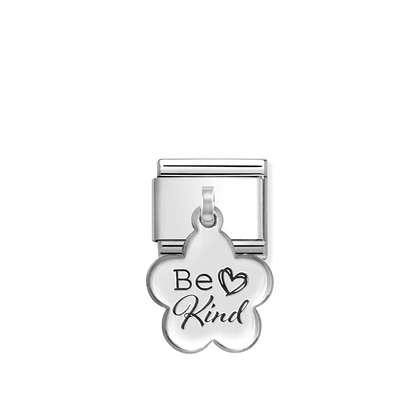 Nomination Classic Pendant Silver Flower Charm - Be Kind