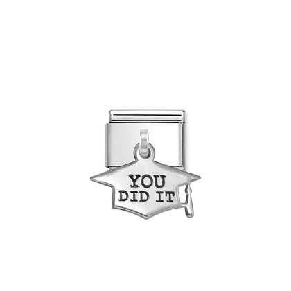 Nomination Classic Pendant Silver Graduation Hat Charm - You Did It