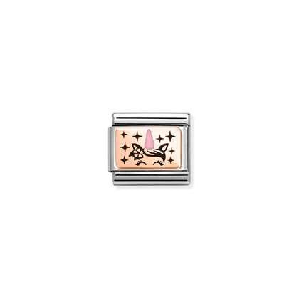 Nomination Classic Rose Gold Pink Unicorn Charm