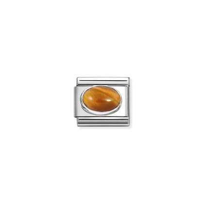 Nomination Classic Silver Charm - Tiger Eye