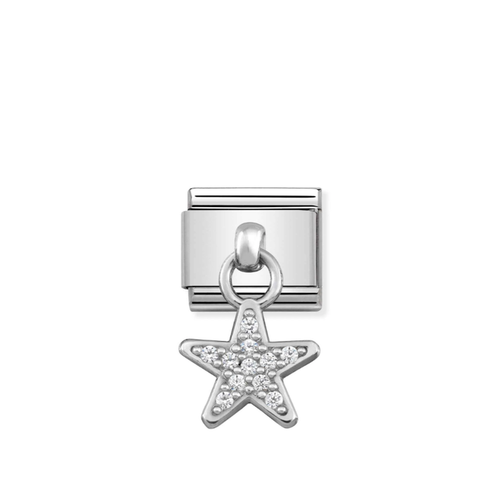 Nomination Classic Silver & CZ Pendant Charm - Star