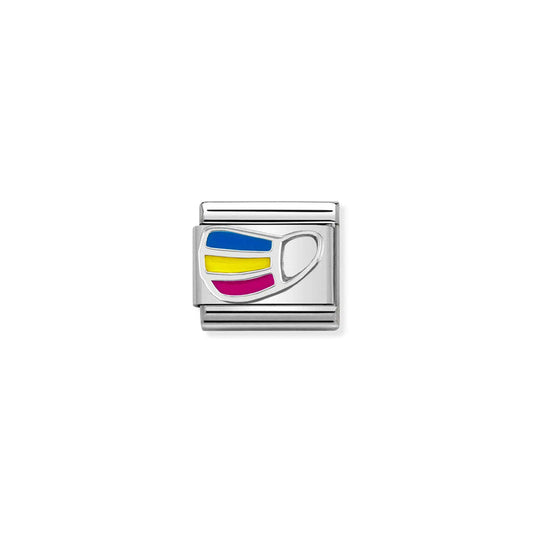 Nomination Classic Silver Rainbow Mask Charm