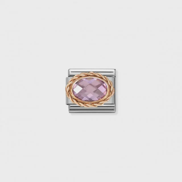 Nomination Composable Classic Link - Rose Gold Pink Stone