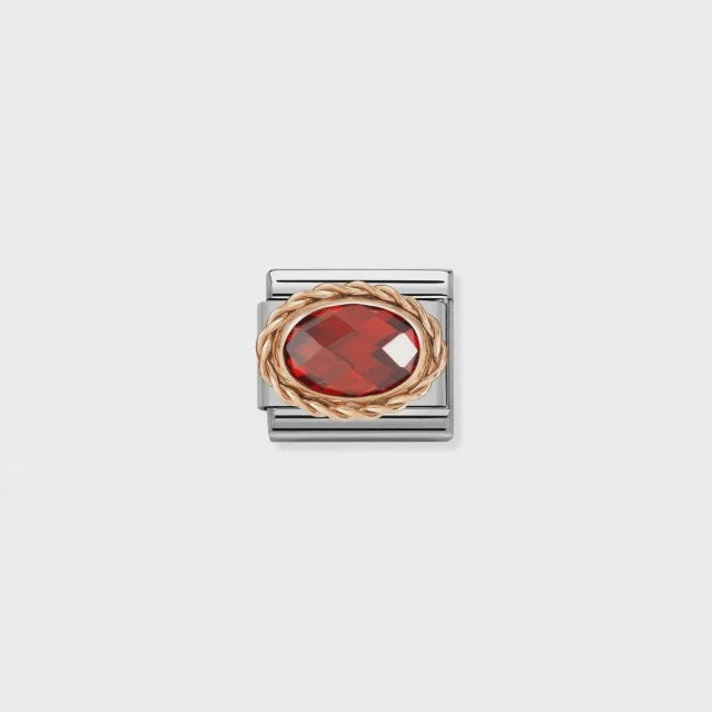 Nomination Composable Classic Link - Rose Gold Red Stone