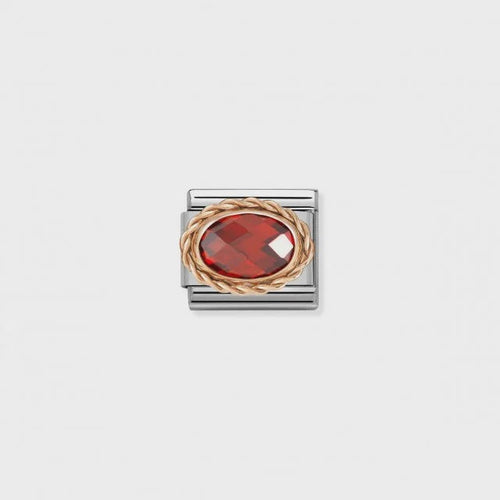 Nomination Composable Classic Link - Rose Gold Red Stone