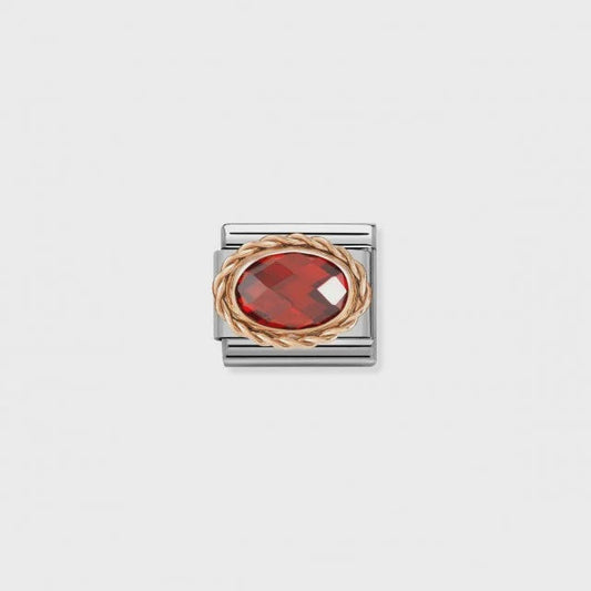Nomination Composable Classic Link - Rose Gold Red Stone