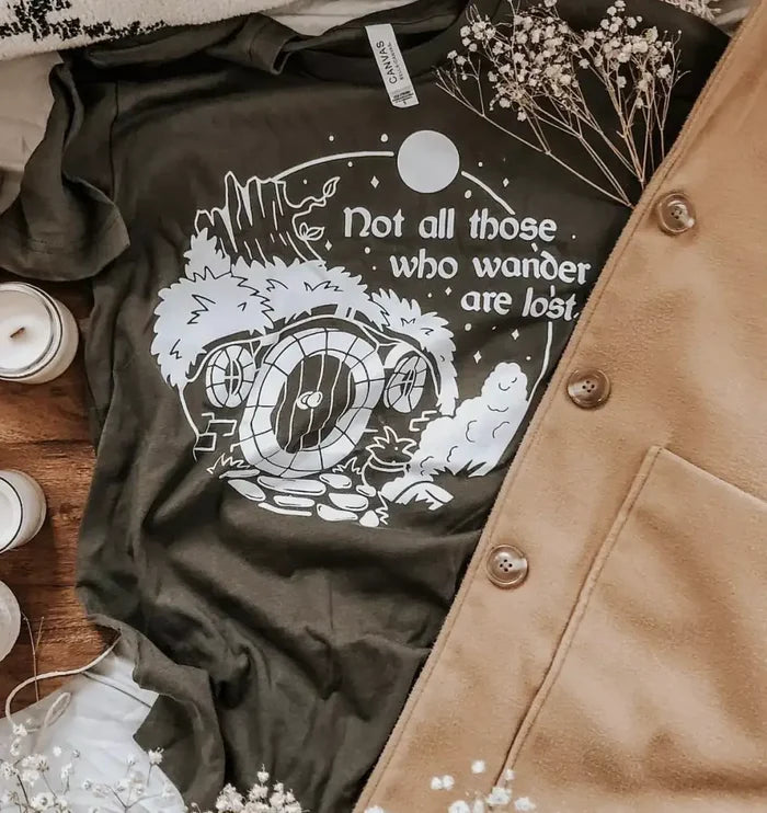 Lord of the Rings Inspired: Not All Who Wander Tee Shirt