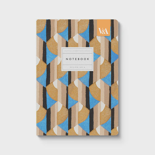 Ohh Deer A5 Playful Geometrics Deco Gold Paperback Notebook