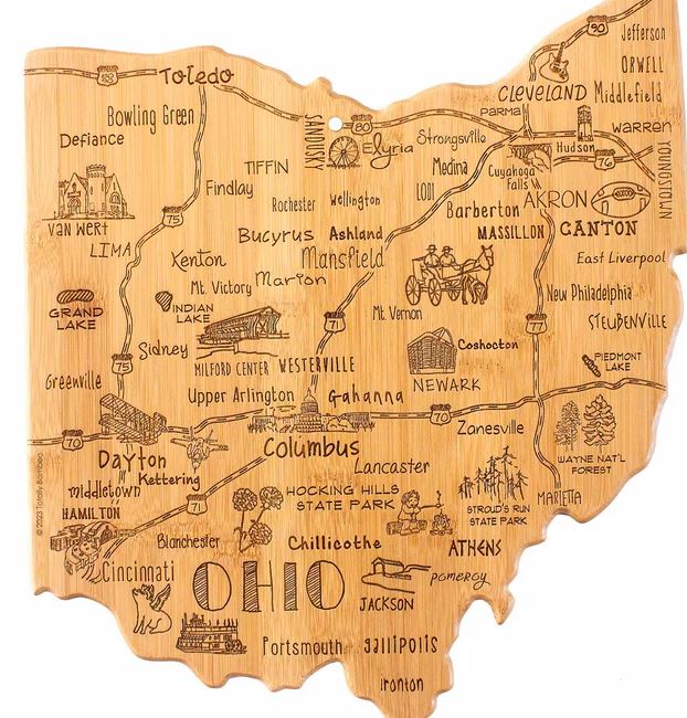 Ohio Bamboo Cutting Board