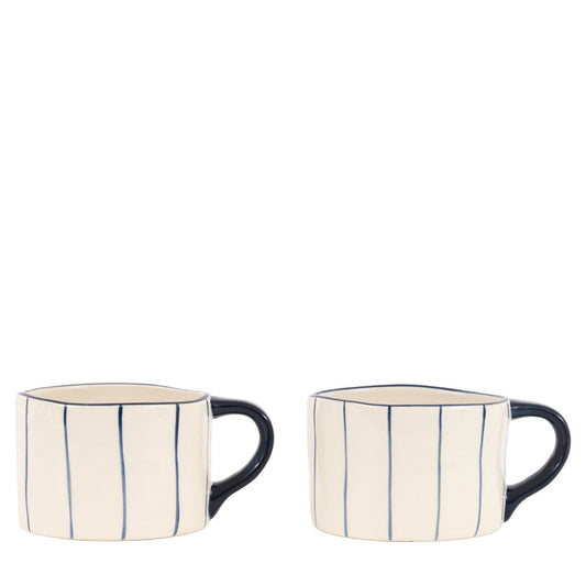 Organic Stripe Mug - Blue