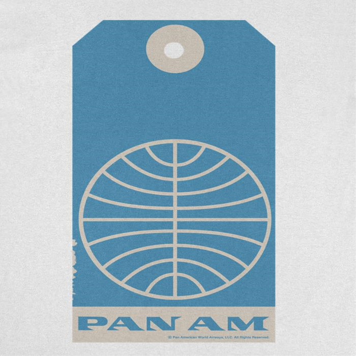Pan Am Retro 1950S Logo Luggage Tag White T-Shirt