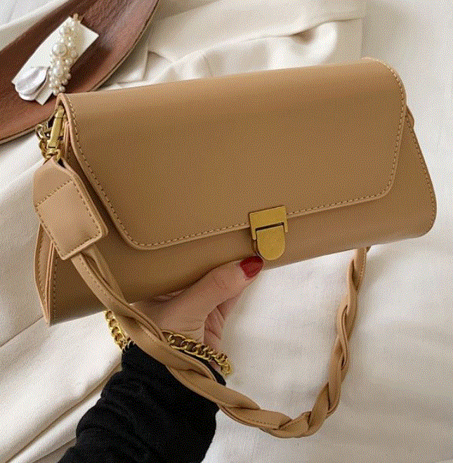 PB103 Mocha Twisted Strap Purse